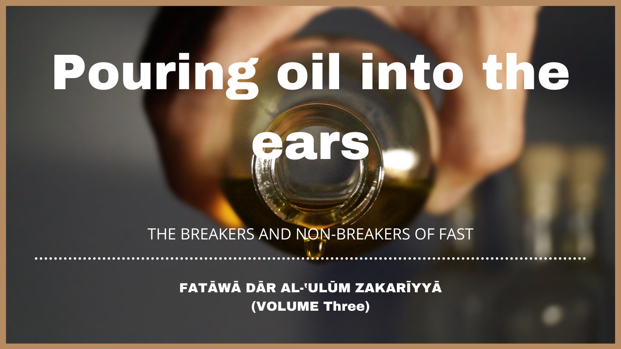 Pouring oil into the ears